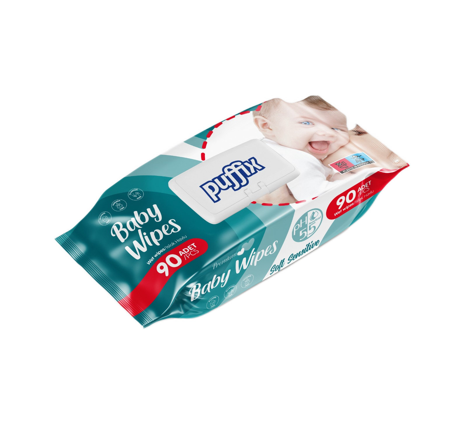 Puffix Wet Towel 90 Pieces At l m Sa l k